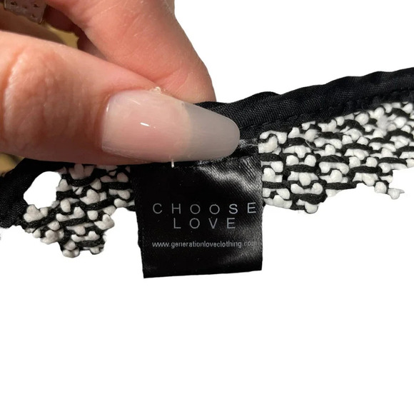 Generation Love Aston Bonded Faux-Leather Boucle Cardigan Blazer Size S - Picture 10 of 11